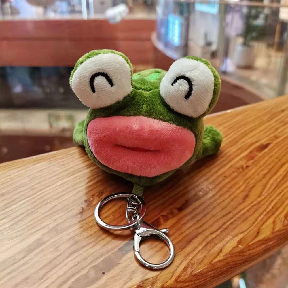 Soft Toy Animal Dolls Stuffed Animals Big Mouth Frog Doll Plush Keyring Stuffed Toys Plush Keychain