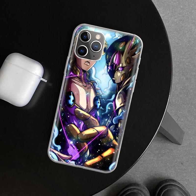 Чехол для телефона JoJo's Bizarre Adventure Горячий аниме-чехол для iPhone 11 12 13 Mini 14 15 Plus 16 Pro Max 17 Air 7 8 + SE Арт Персонализация