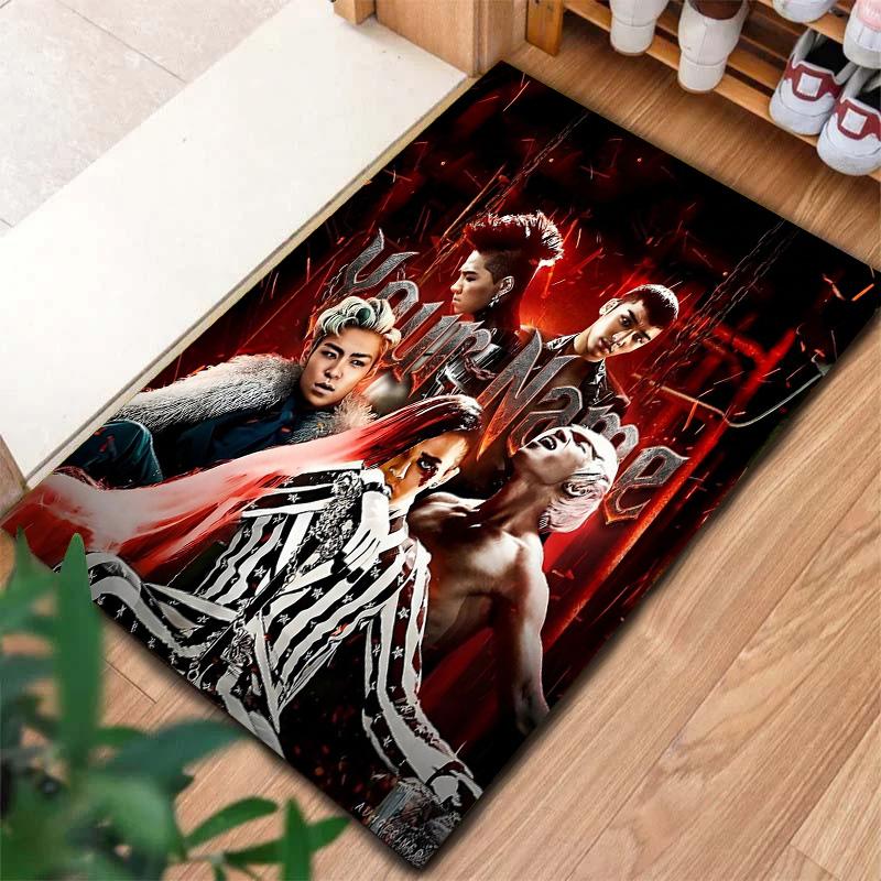 Bigbang Music Custom Name Carpet Rug For Living Room Bedroom Home Sofa Decoration Kids Play Nonslip Floor Mat