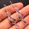 Аметист Серебро Женская Серьга, Серебряные Украшения, 925 Стерлинговое Серебро Ручной Работы, Подарки Для Нее, Серьга-подвеска