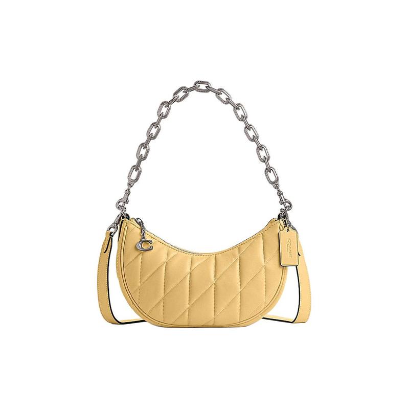 COACH Mira 24 zippered removable shoulder strap leather shoulder crossbody tote medium women's yellow