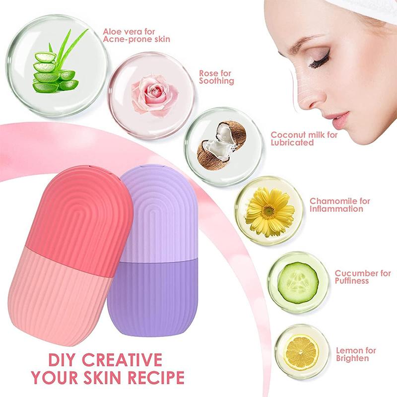 Silicone Ice Cube Trays Facial Eye Roller Ice Ball Beauty Face Lifting Massager Contouring Reduce Acne Skin Care Tool Reusable