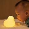 Silicone LED Night Light, Soft Light, Bedroom Bedside Lamp, Durable, Child/Baby Gift, Touch-Sensitive, USB Rechargeable