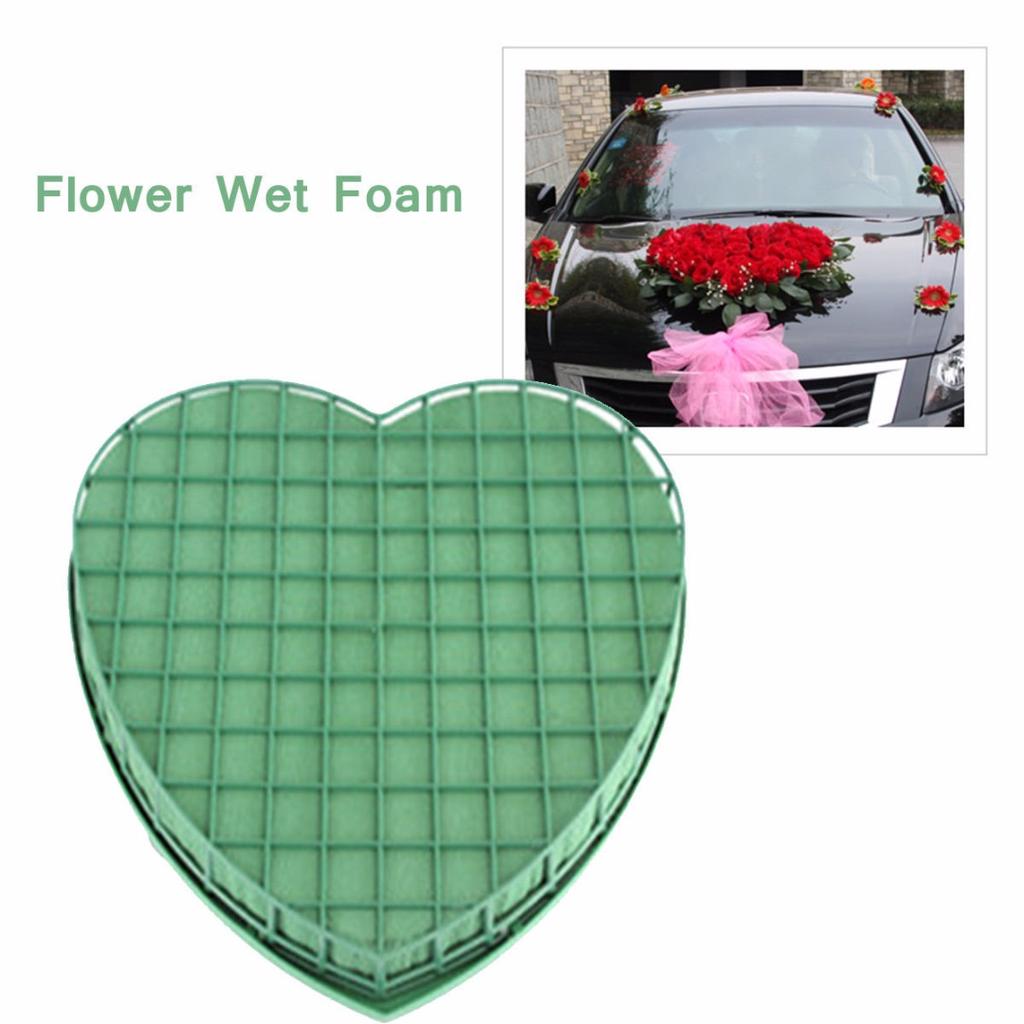 1 шт., новый цветок в форме сердца, мокрая пена, свежий цветочный свадебный автомобиль, цветочный дисплей 20 см