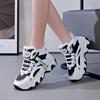 Women High Top Plush Inner Winter Athletic Sneakers Lace-up Thick Soled Fashion Platform Sneakers Non-slip Versatile Snow Shoe