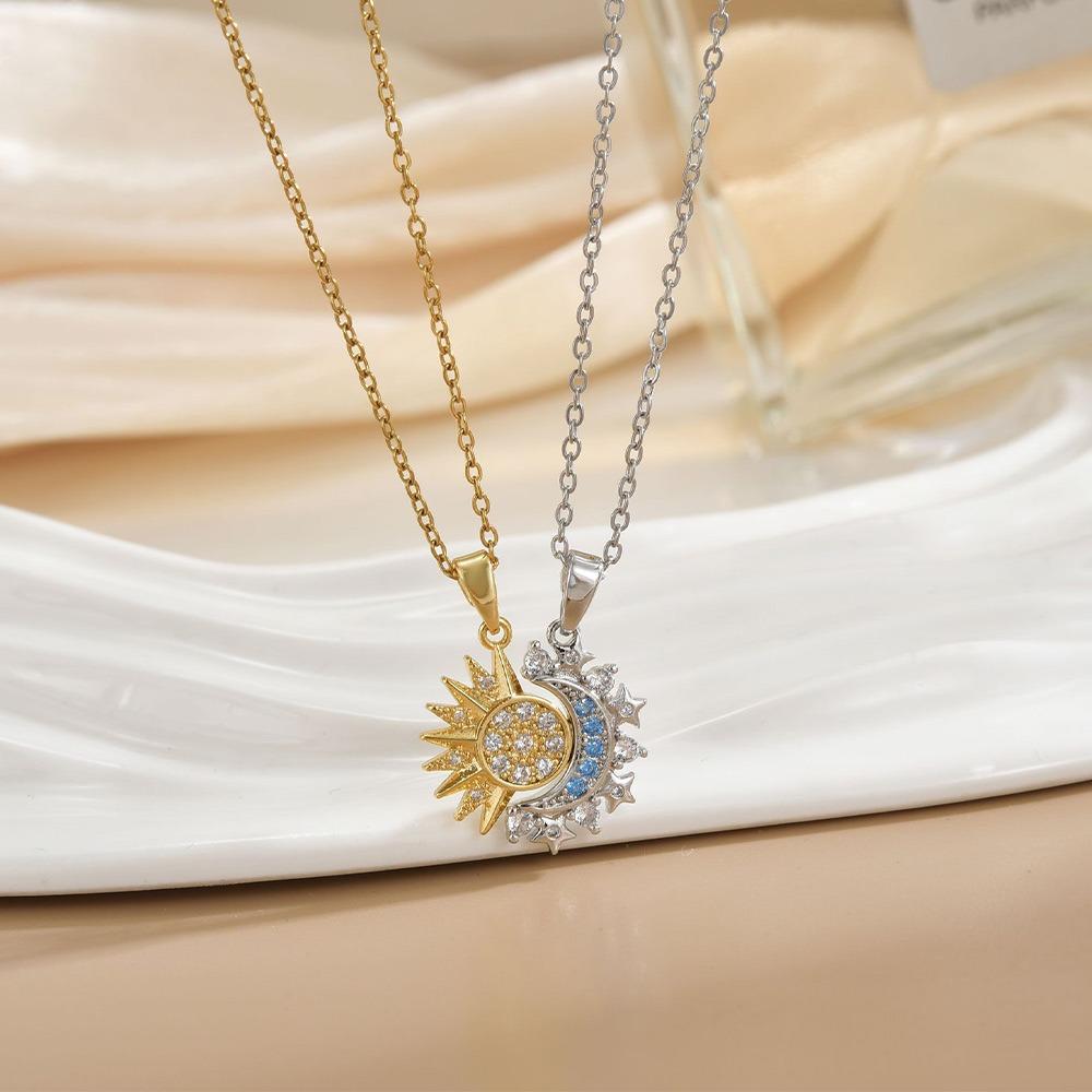 Магнитное ожерелье «Солнце и лунный свет» Парные ожерелья «Солнце и луна» Ювелирные изделия для пар