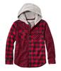 LL Bean Фланелевая рубашка/худи большого размера с глубокой подкладкой из флиса 1000144173, Клетка, Детская, 8, Красный,