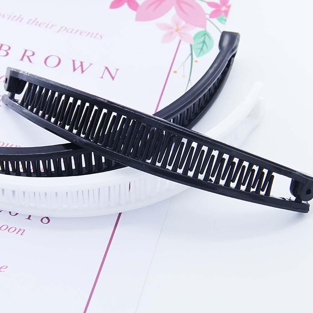 Long Elegant Girl Plastic Fashion Women Hairpins Hair Clip Comb Barrettes Banana Clip