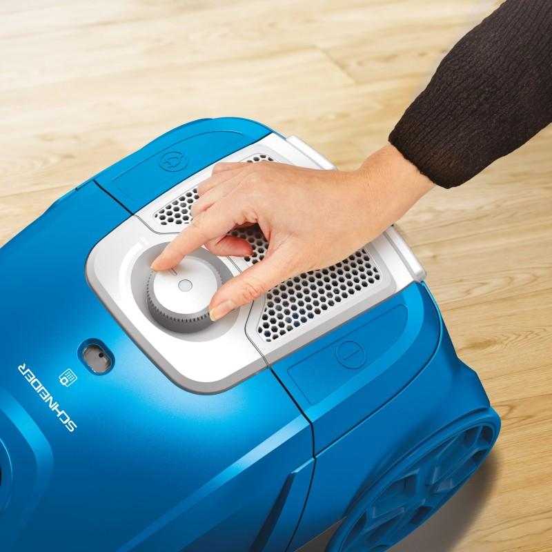 Schneider - Scvc4258bl – Bleu – Aspirateur Traîneau Avec Sac – 800w – 2,5l – Filtre Hepa