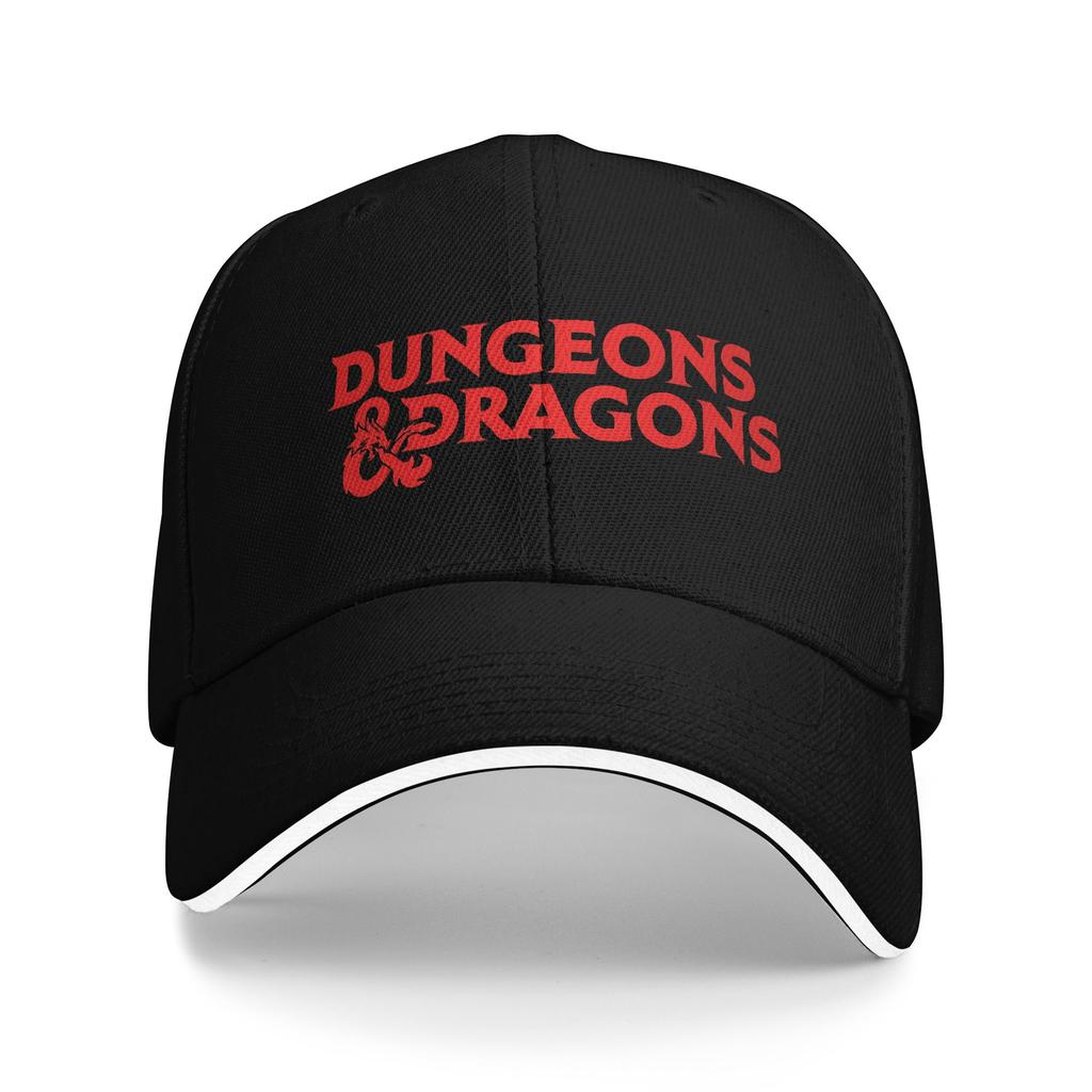 Логотип Dungeons and Dragons 2 Бейсболка Женская Мужская Печать Тракерка Летняя Прилегающая Ретро На Открытом Воздухе Спортзал Солнце Кепка Снэпбэк