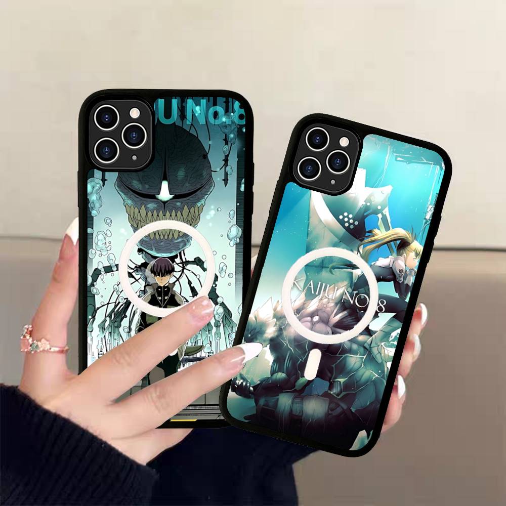 Япония Классические Комиксы K-Kaiju No8 Аниме Магнитный Чехол Для IPhone 17 16 14 13 12 11 15 Pro Max Plus Беспроводная Зарядка Чехол для Телефона