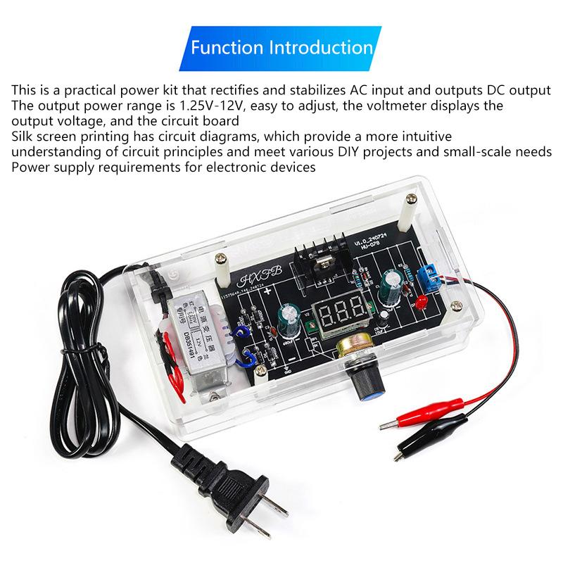 LM317 Регулируемый Блок Питания DIY Комплект DC Стабилизированный Модуль Напряжения Компонентная Пайка Электронное Производство Оптом