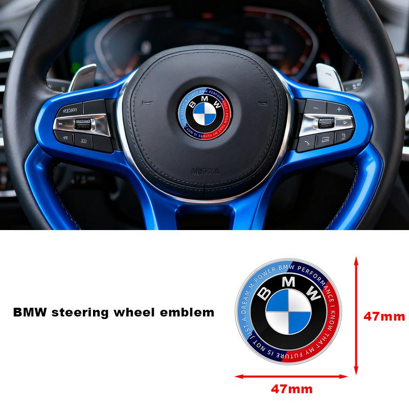 kfwhl7 1/4/7pcs 81/72/46/56/68/mm Car Front Rear Logo Wheel Hub Center Cover Steering Wheel Center Stickers For BMW E36 E46 E90 E60 E39