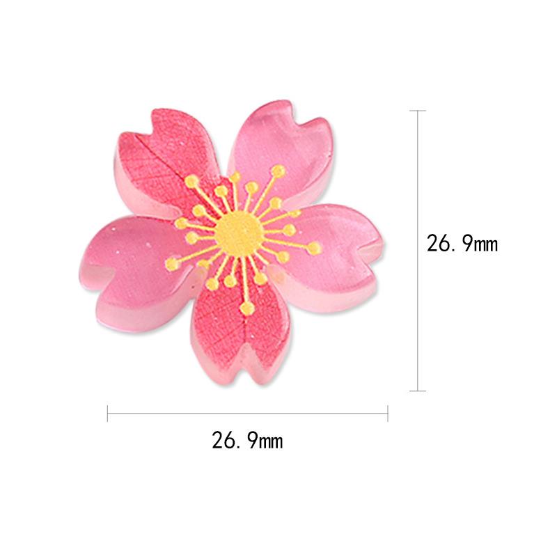 Светящиеся 5 шт. DIY Орнамент Красота Декоративный материал Вишневый цвет Патч Смола Цветочные аксессуары Модный чехол для мобильного телефона Заколка для волос