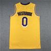 Custom Embroidered NBA Lakers Jersey Russell Westbrook 0 Basketball Uniform Sportswear Men Women