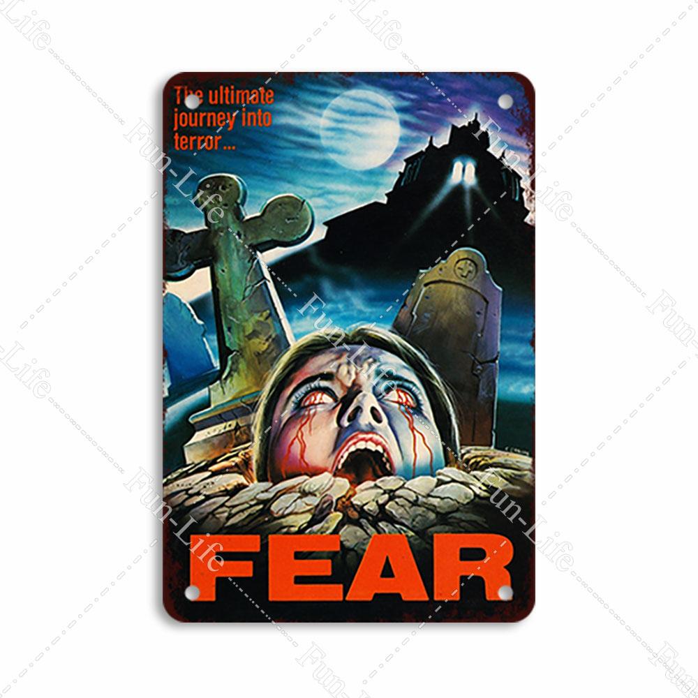 Наклейки на стену из металла с винтажными фильмами ужасов для паба, бара, клуба, дома, настенная табличка в стиле ретро 20x30 см