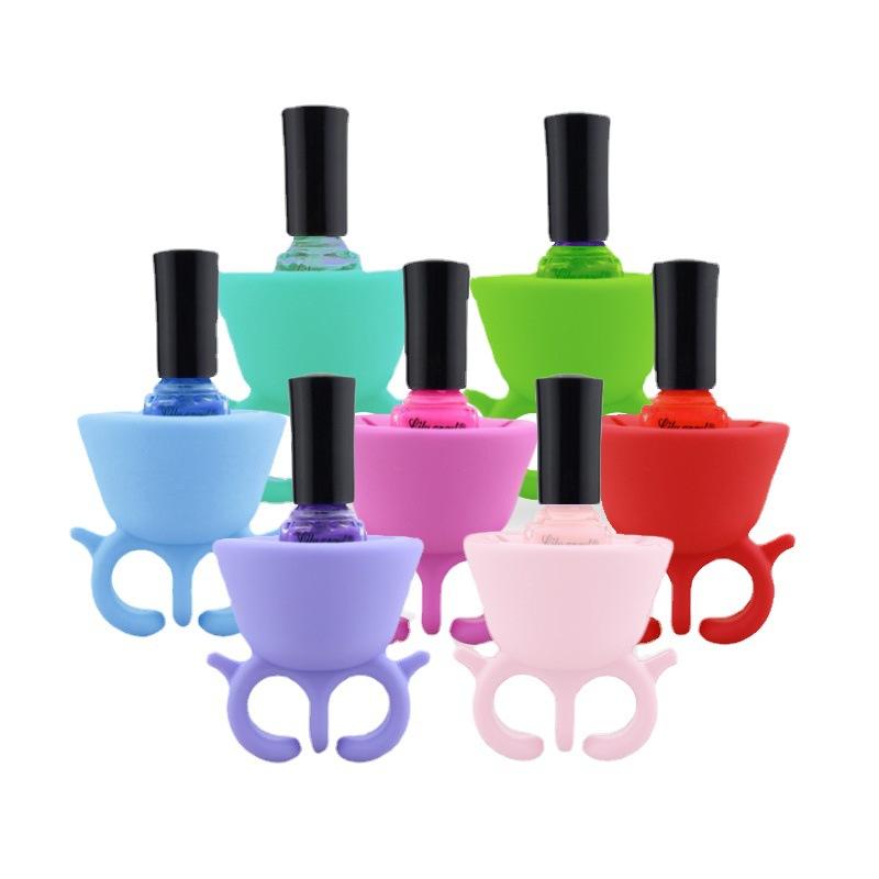 Силиконовый держатель для бутылки с лаком для ногтей Носимый держатель для ногтей