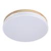 LED Flush Mount Ceiling Light Wooden Stepless Dimmable Round Modern Ceiling Light Fixture with APP a