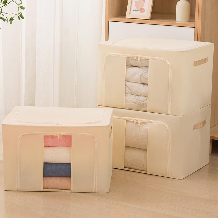 Складной ящик для хранения большой емкости с крышкой, тканевые контейнеры для хранения одежды, шкафа, спальни и домашнего хозяйства