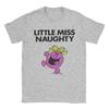 Футболка Little Miss Naughty Хлопок Новинка Футболки С круглым вырезом Mr Men Little Miss Футболка С коротким рукавом Одежда Большого размера