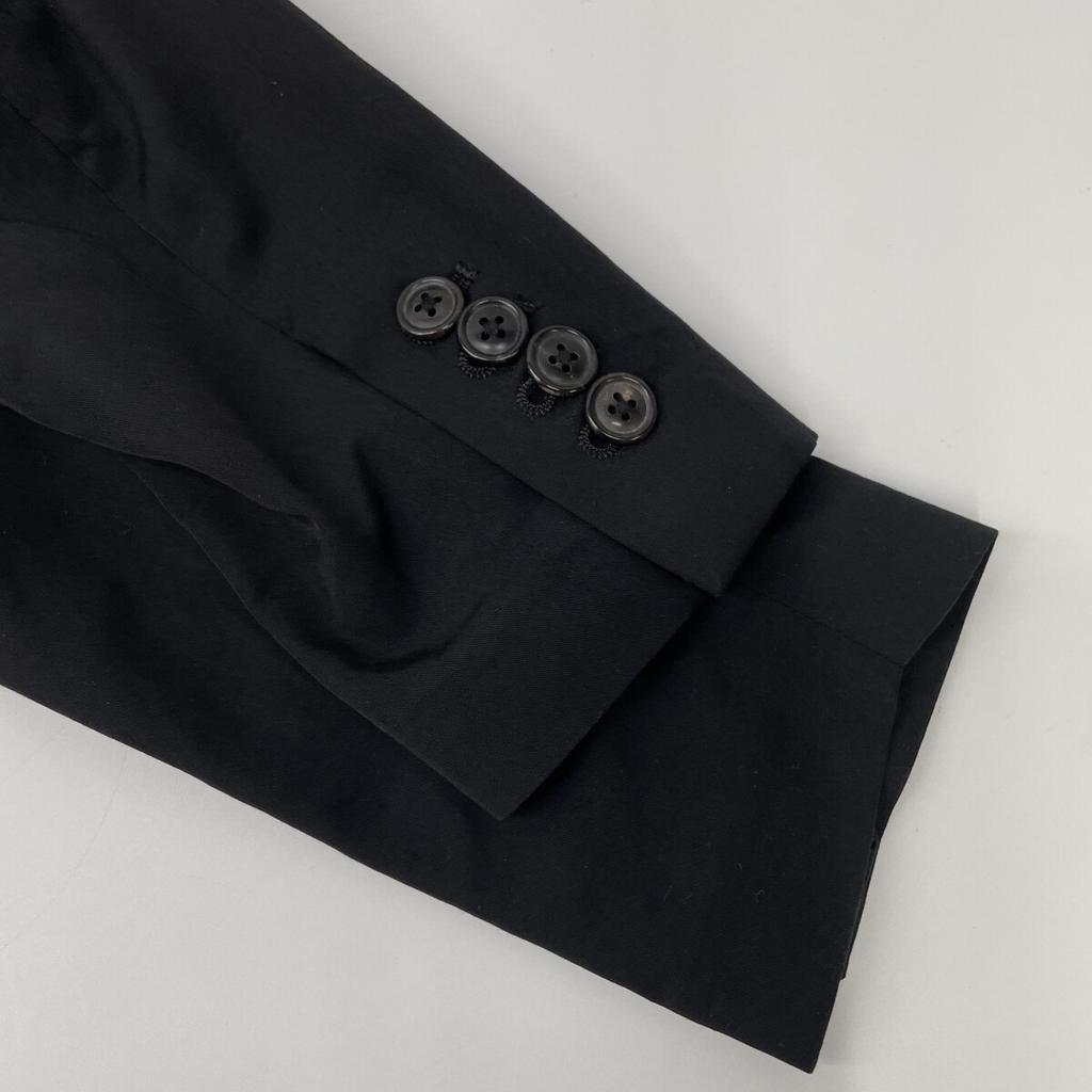 Jun hashimoto 1032010007 Черная куртка из твила Tencel стрейч Куртка 2 Темно-синий Поношенный