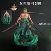 23 см Аниме One Piece Фигурка GK Стиль Трех Мечей Зоро Статуя Битвы Фигурка Действия Коллекционная Модель Игрушки