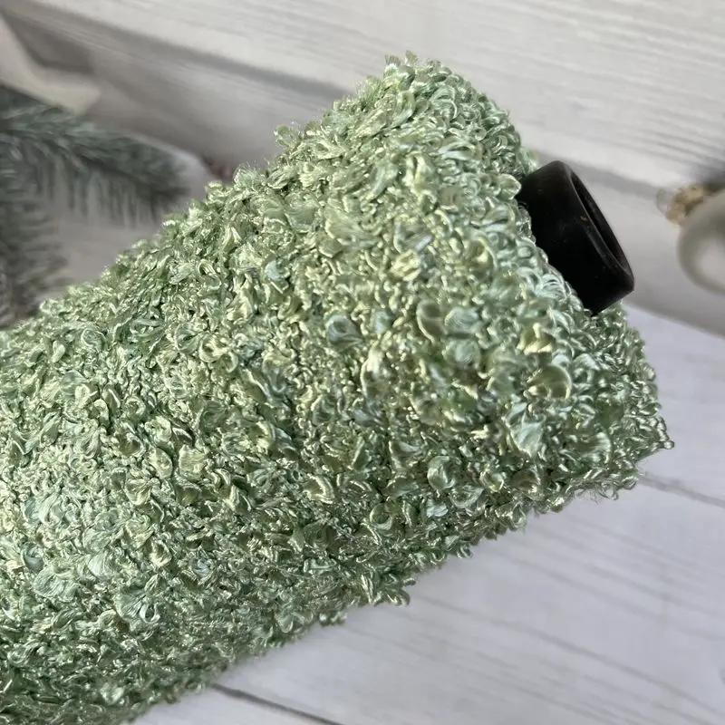 500 г Пряжа с большим ушком, Двусторонняя круглая пряжа, Блестящая круглая пряжа, Материал для ручного вязания DIY, Пряжа для шарфа, сумки