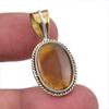 Natural Botswana Agate 925 Solid Sterling Silver Gift TwoTone Pendant 1.25" S6B09