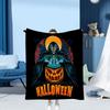 Halloween Pumpkin Head Series Printed Blanket for Sofa Bed Travel Camping Living Room Office Conditioning Blanket