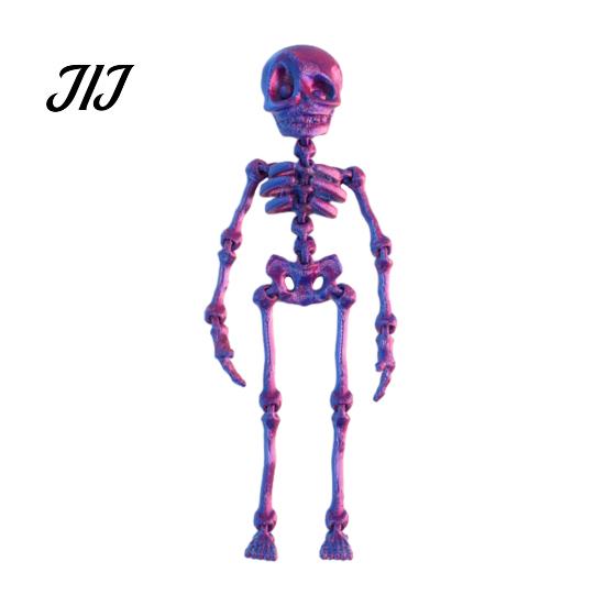 Desktop Gadgets for Pranks Dancing Skeleton Aquarium Bubbler, Halloween Dynamic Fish Tank Ornament, Skull Magnets Refrigerator 3D Printed Articulated