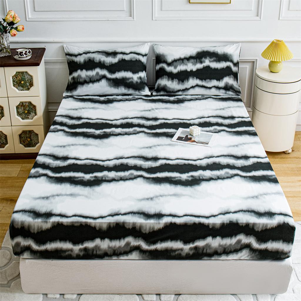 1 шт. Простыня на резинке с принтом, Постельное белье, Без наволочки. для Спальни, Отеля Различные Домашние Украшения