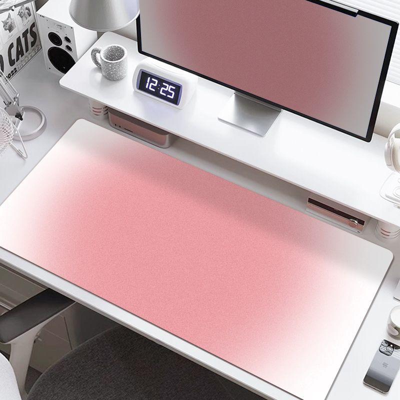 Gradient Pastel Color Large Gaming Mouse Pad Soft Solid Color Xxl Desk Mat NonSlip Rubber Stitched Edge Keyboard Table Mat