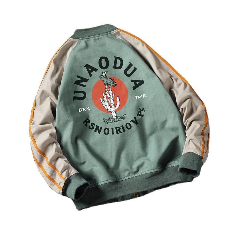 Бейсбольная форма, мужская куртка в студенческом стиле на весну и осень с тонким воротником-стойкой, бейсбольная форма, летная форма ВВС