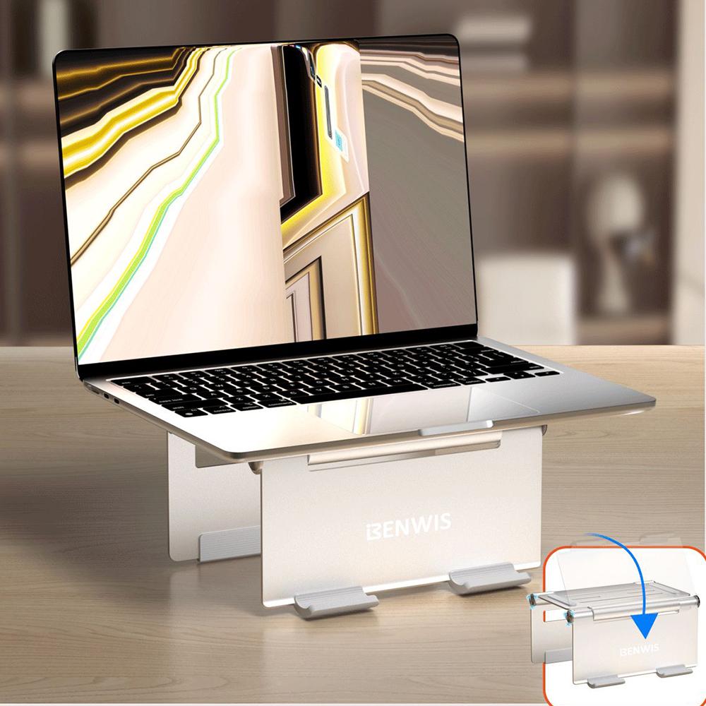 BENWIS 3 in 1 Foldable Laptop Tablet Stand Aluminum Alloy Multi-Function Notebook Tablet Phone Desktop Holder