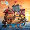 Ovly Pirate Ship Vintage Sailboats Building MOC Toy Educational Decorative Ornaments Caribbean Block Kit Children's Birthdays Gift