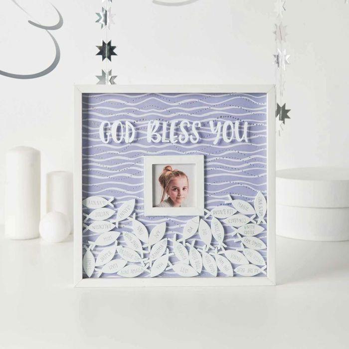 Guestbook with Square White Wooden Frame - 30 X 30 Cm