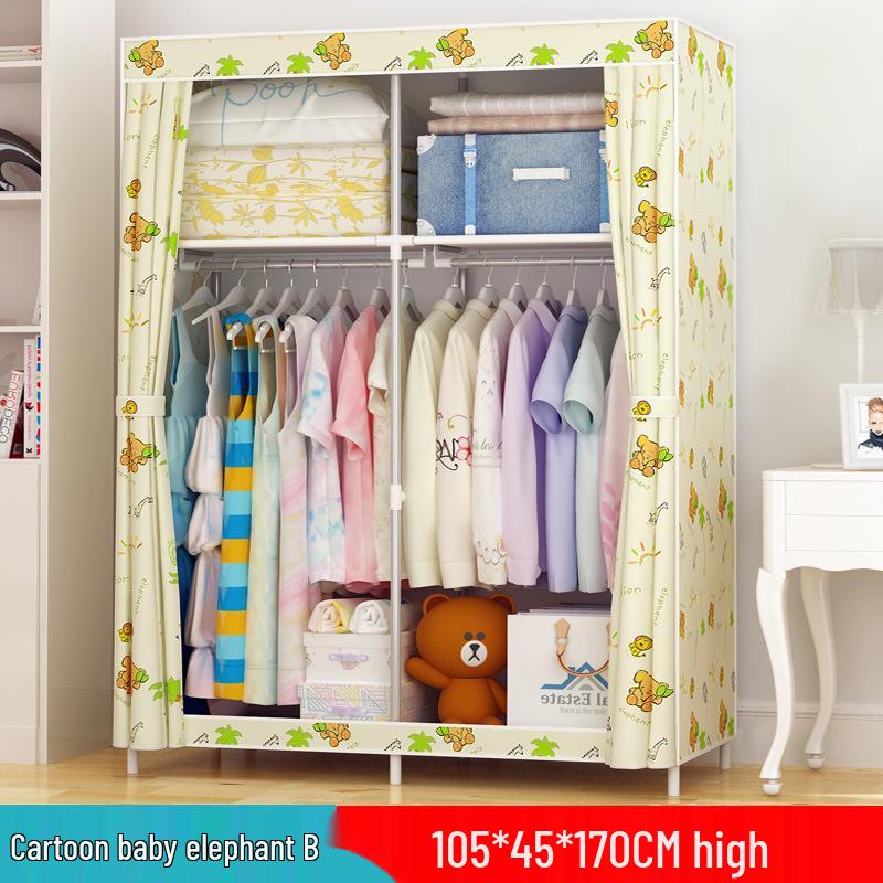 Yarui Fan Компактный пылезащитный тканевый шкаф для общежития