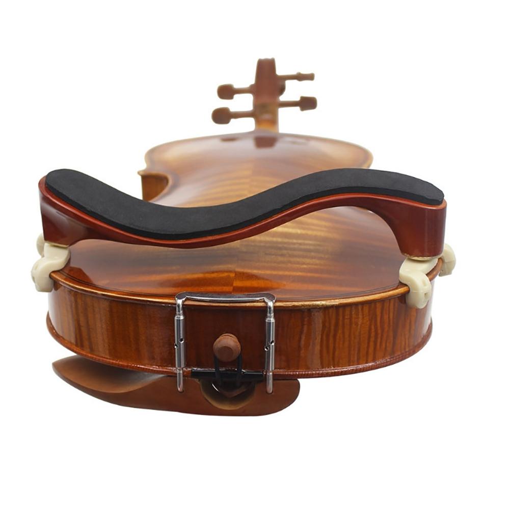 Adjustable Wood Rubber Violin Shoulder Rest Padded for 4/4 Size Violin Fiddle Parts & Accessories
