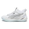 Puma Playmaker Универсальные Удобные Нескользящие Низкие Баскетбольные Кроссовки Унисекс Белые Серебристые Черные 392330-02
