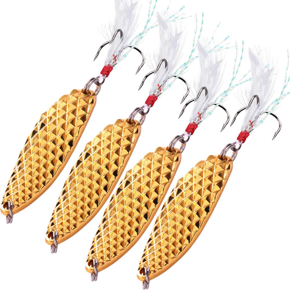 Рыболовные приманки-ложки, 5 шт. приманки-ложки для окуня форели с пластиковой коробкой для пресноводной рыбалки