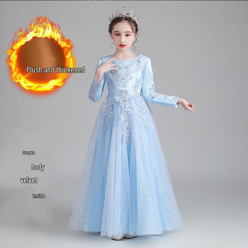 Весенние сетчатые платья-принцессы для девочек - Пышные юбки и официальные свадебные наряды для детей от маленького до среднего размера