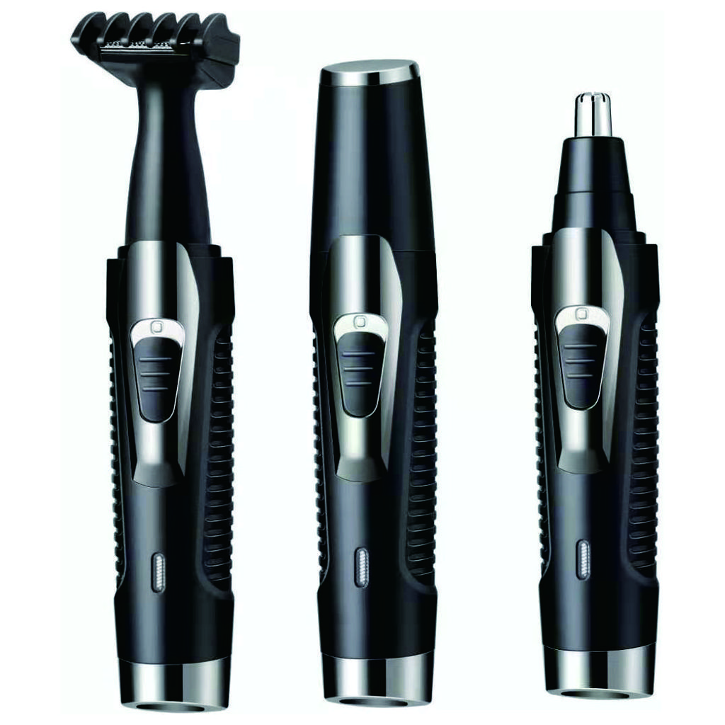 Electric Ear and Nose Hair Trimmer Set Dual Blade 2 In 1 Rechargeable Waterproof Dual Edge Blades for Easy Cleansing