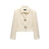 Autumn and Winter New Women clothes Graceful Bow Button Decoration Long sleeve Lapel Texture Outerwear 8711123