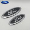 Автомобильная наклейка Ford 1 шт. 3D для Ford черная 115 мм 150 мм Значок-эмблема на капот автомобиля Передний капот Значок-наклейка на задний бампер Багажник