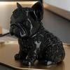 3D-печатный орнамент французского бульдога, черная глянцевая скульптура собаки, минималистичная милая фигурка бульдога, настольное украшение для любителей собак, подарок