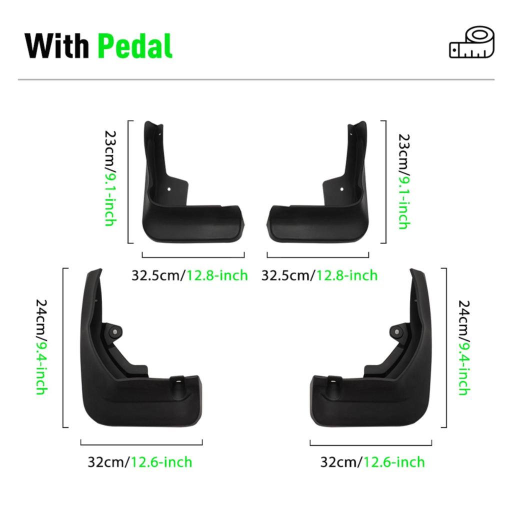 4PCS Car Mud Flaps Splash Guards Mudguards Car Mud Flaps Compatible with Mercedes Benz GLC With Pedal 2020 2021 2022