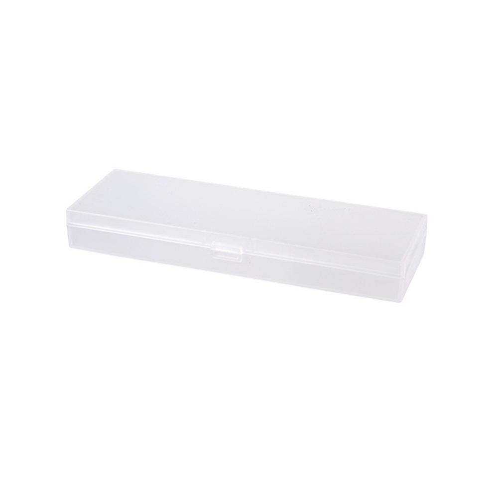 Plastic Pencil Case S/M/L Frosted Stationery Storage Box Multifunctional Translucent Stationery Organizer School Office