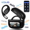 KOUO Open Bluetooth Earphones 164 Languages Real Time Translator Headphones Wireless Earbuds for Travel Learning Sports Gaming