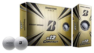 Мяч для гольфа Bridgestone Golf 2021 e12 Contact, белый, модель 2021, один размер, 12 штук (1 пакет)