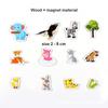1 Set Cartoon Animal Fridge Magnets for Children PVC Cute Magnets for Refrigerator Decor Creative Magnetic Magnets for Kids Toy